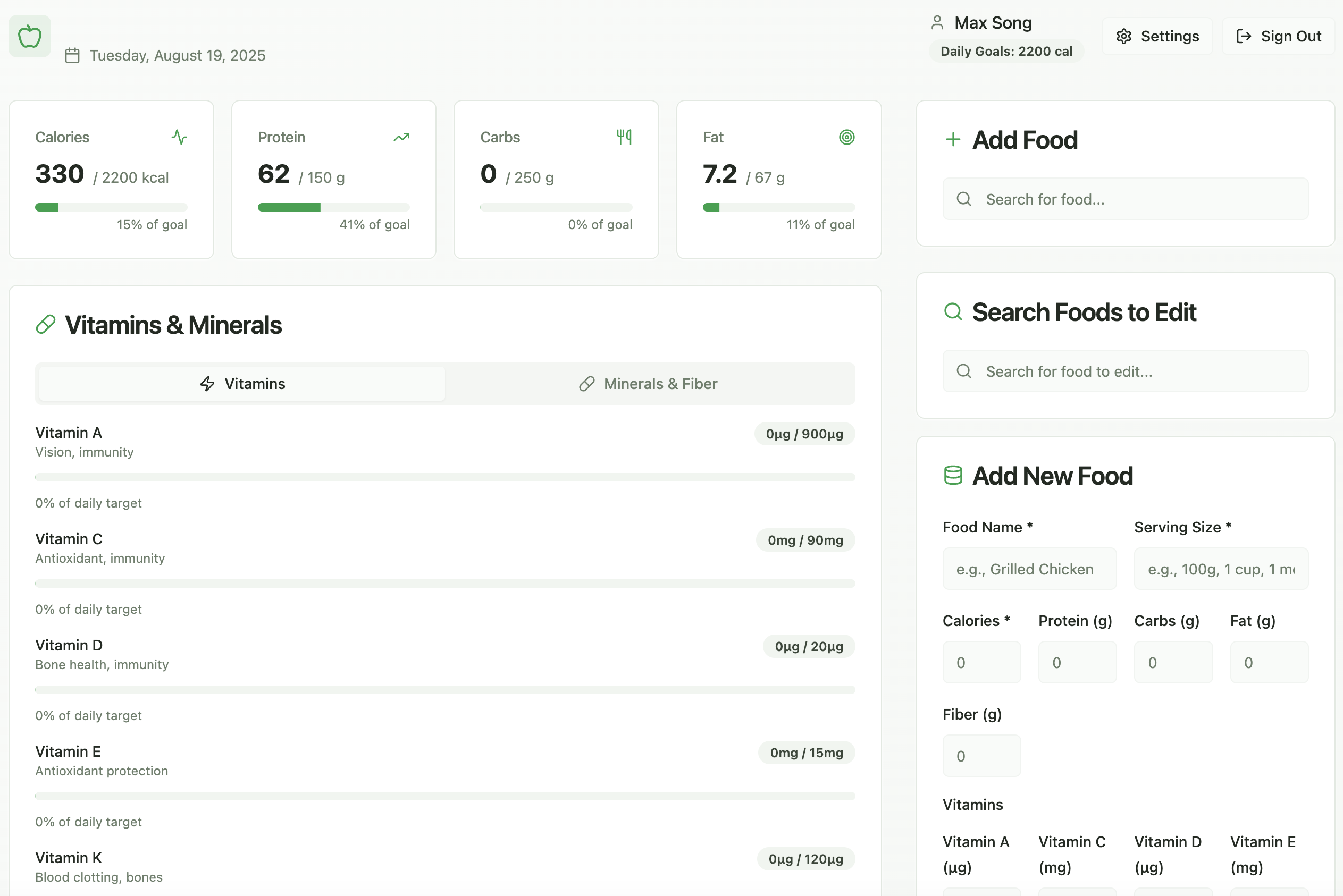 Nutrition Tracker preview